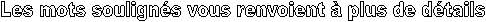 Les mots souligns vous renvoient  plus de dtails
